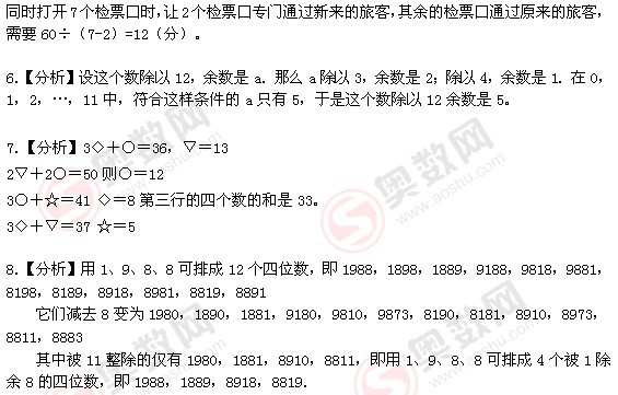 第十五届华罗庚金杯少年数学邀请赛决赛模拟题答案3