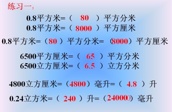 五年级数学 长方体和立方体的认识1