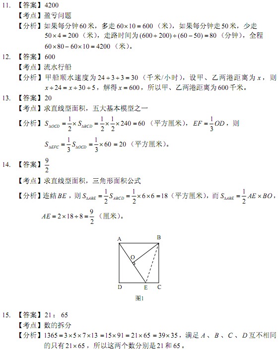 第八届春蕾杯小学数学五年级初赛试题及答案5