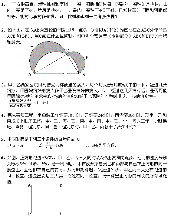 第九届“华罗庚金杯”少年数学邀请赛决赛二试试题1