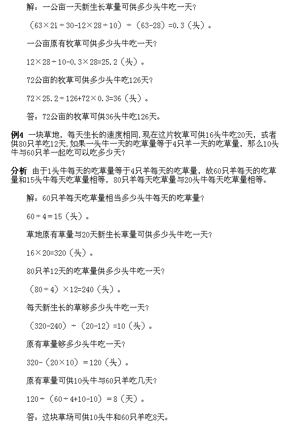 奥数题：五年级上册经典例题讲解（七）3