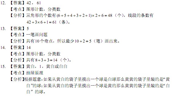 第八届春蕾杯小学数学二年级决赛答案3