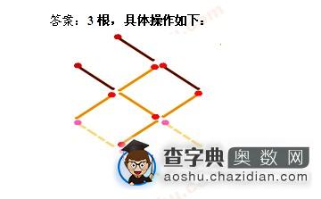 一年级奥数题及答案：移动几根火柴2