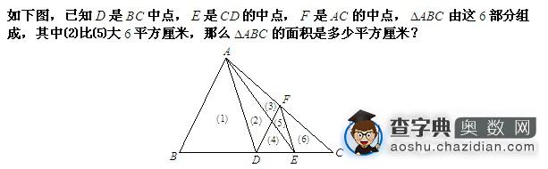 五年级奥数几何问题：求三角形面积1