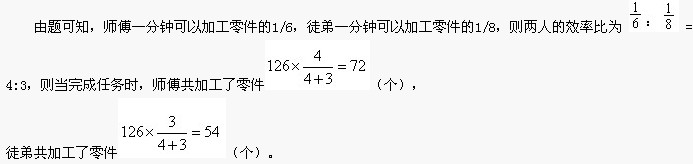 六年级奥数题及答案：师徒两人1