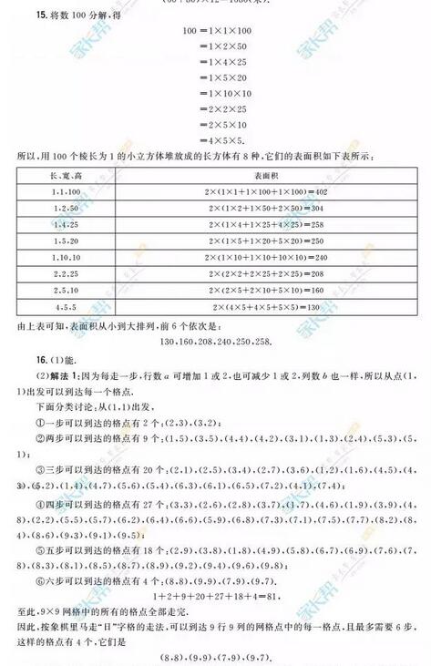 9.16深圳2017六年级希望杯天天练试题答案3
