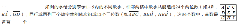2019五年级质数与合数练习题及答案（十一）1